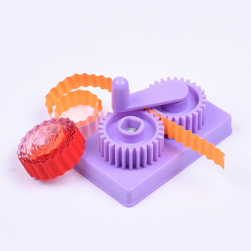 LUTIONS Cuziss Purple Hand-operated Quilling Crimper, Paper Slip Wave Shape Making Tool DIY Making Tool, Quilling Tool with Little Storage Case - Image 1